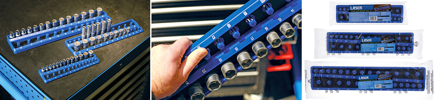 Introducing Laser Tools Twist-Lock Socket Trays: Efficient and Organised Socket Storage Solutions!