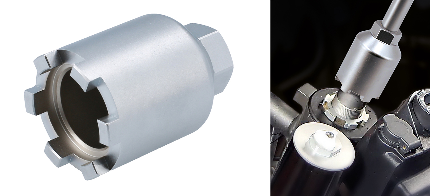 Laser Tools introduces a Steering Stem Nut Socket for Triumph models