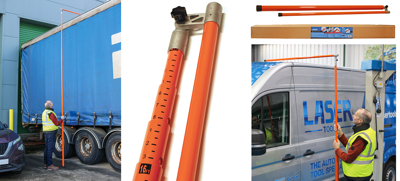 Know your commercial vehicle height — stay safe with this Vehicle Height Measuring Stick from Laser Tools 