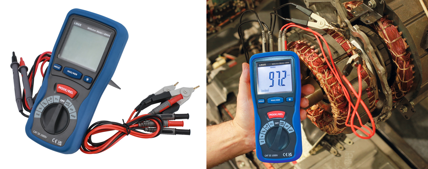 Multifunction precision Milliohm Meter from Laser Tools 