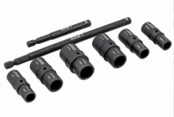 Double-ended versatility:  8-piece 1/4-inch drive thin-wall socket set from Laser Tools 