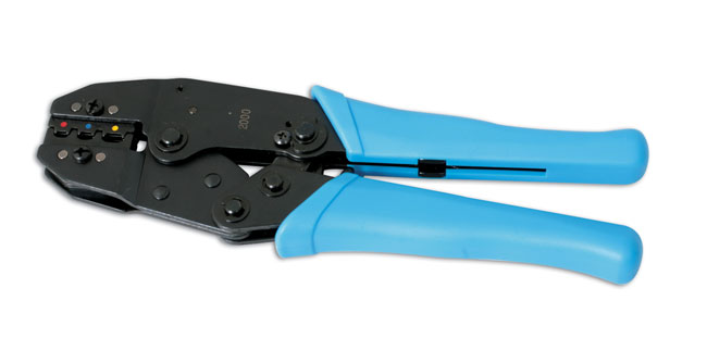 Ratchet crimping pliers insulated