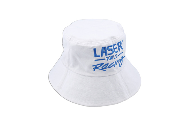 Reversible Laser Tools Racing Bucket Hat white with blue logo