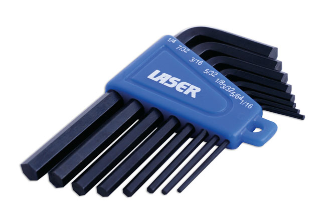 Laser Tools 0267 Imperial Hex Key Set 8pc