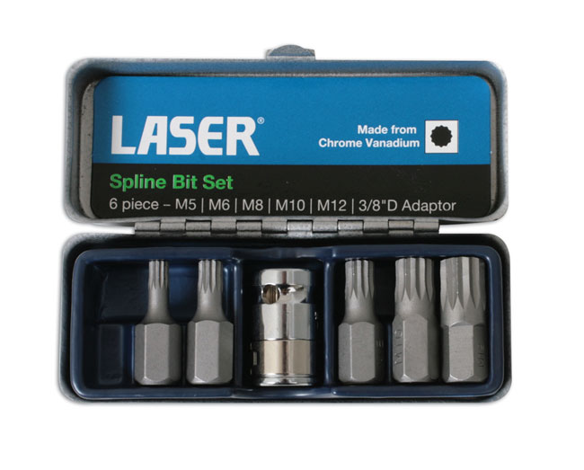 Laser Tools 0592 Spline Bit Set 6pc