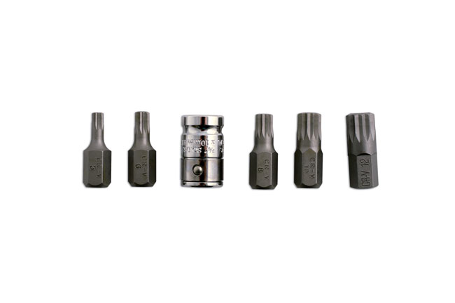 Laser Tools 0592 Spline Bit Set 6pc