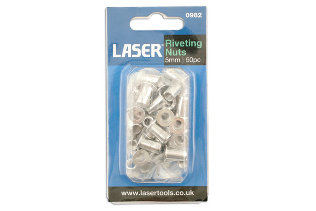 Laser Tools 0982 Riveting Nuts 5mm 50pc