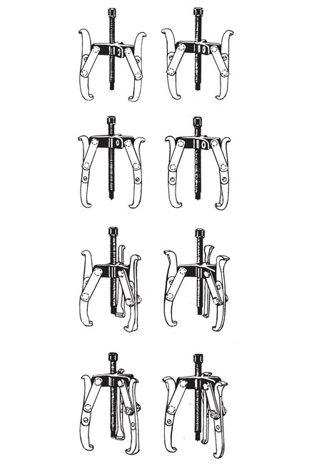 Laser Tools 1915 Gear Puller - 6" 2 & 3 Leg Reversible