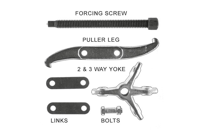 Laser Tools 1915 Gear Puller - 6" 2 & 3 Leg Reversible