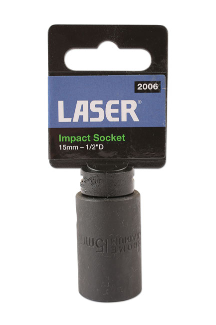 Laser Tools 2006 Impact Socket 1/2"D 15mm