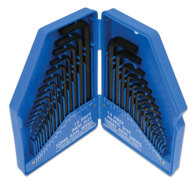 Laser Tools 2577 Metric & Imperial Hex Key Set 30pc