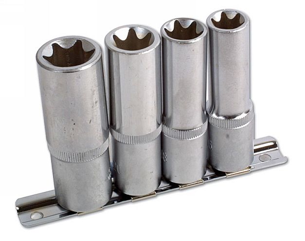 Laser Tools 3392 Deep Star Socket Set 1/2"D 4pc