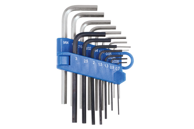 Laser Tools 4196 Miniature Metric & Imperial Hex Key Set 16pc