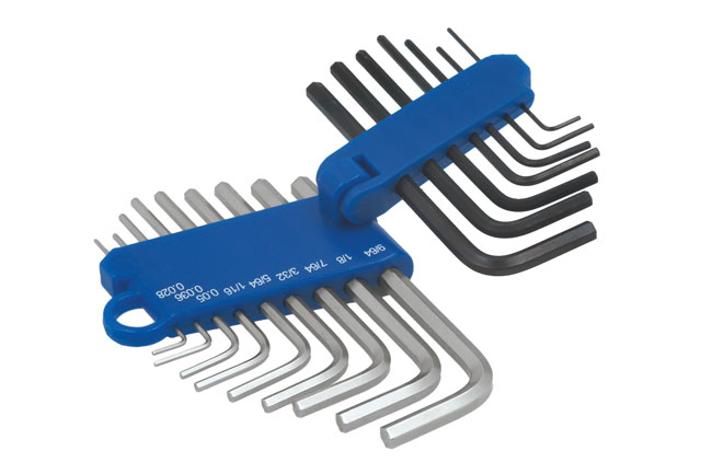 Laser Tools 4196 Miniature Metric & Imperial Hex Key Set 16pc