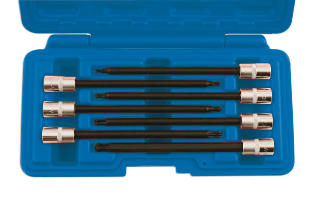 Laser Tools 5661 Long Tamperproof Ball End Star Socket Bit Set 1/4"D 7pc