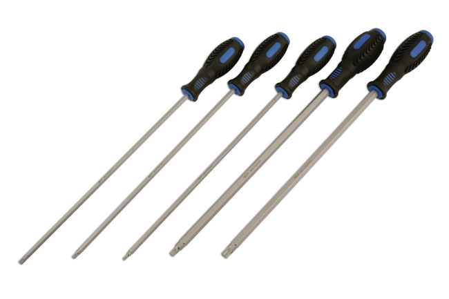 Laser Tools 5743 Extra Long Spline Screwdriver Set 5pc