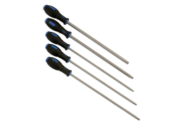 Laser Tools 5743 Extra Long Spline Screwdriver Set 5pc