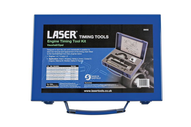 Laser Tools 5902 Engine Timing Tool Set - for Vauxhall/Opel