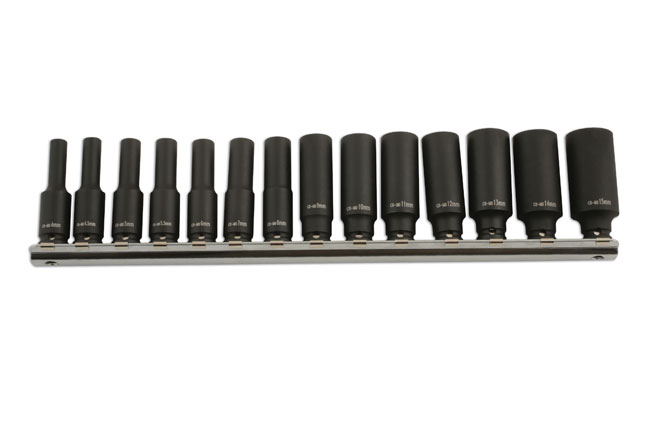 Laser Tools 5962 Deep Impact Socket Set 1/4"D 14pc