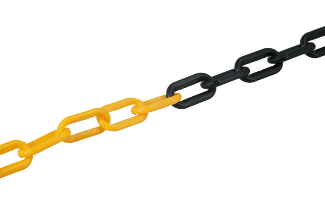 Laser Tools 61238 Plastic 6mm Chain 25m (Black/Yellow)