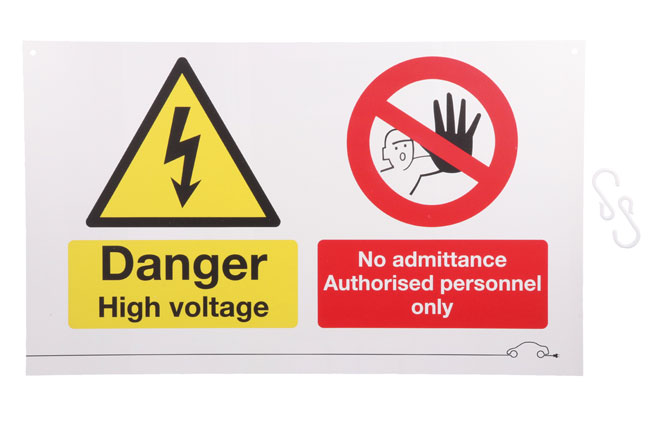 Laser Tools 6639 High Voltage/No Admittance Sign