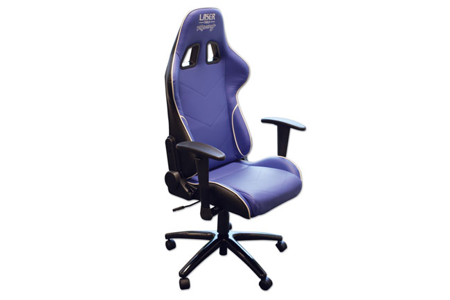 Laser Tools 6655 Laser Tools Racing Chair - Blue with White Piping