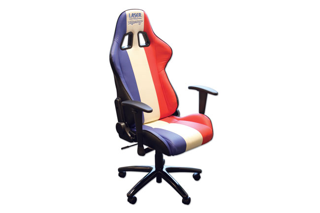 Laser Tools 6656 Laser Tools Racing Chair - Red, White & Blue