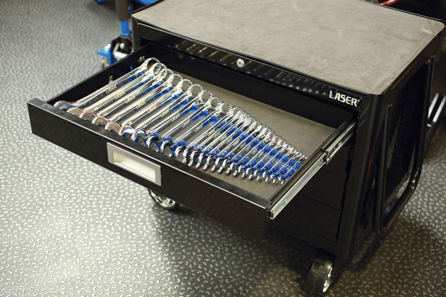 Laser Tools 6976 Sharks Teeth Spanner Organiser - 35 Spanners