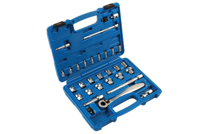 Laser Tools 7068 Low Profile/Dual Drive Socket Set 31pc