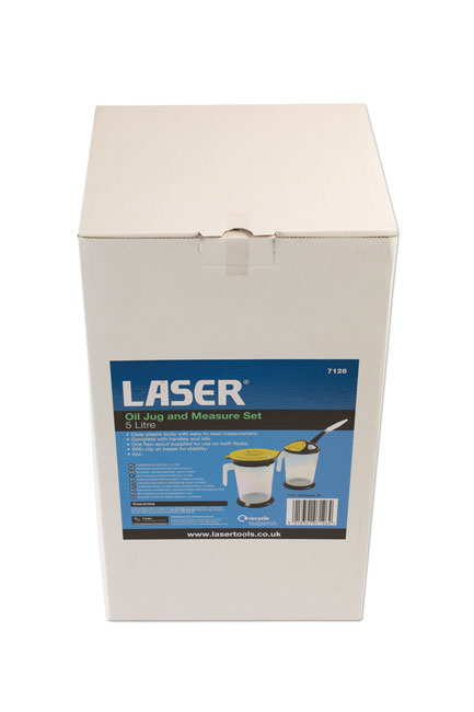 Laser Tools 7126 Oil Jug and Measuring Set 5L 2pc