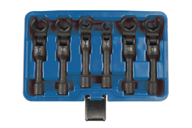 Laser Tools 7261 Diesel Injection Wrench Set 3/8"D 6pc