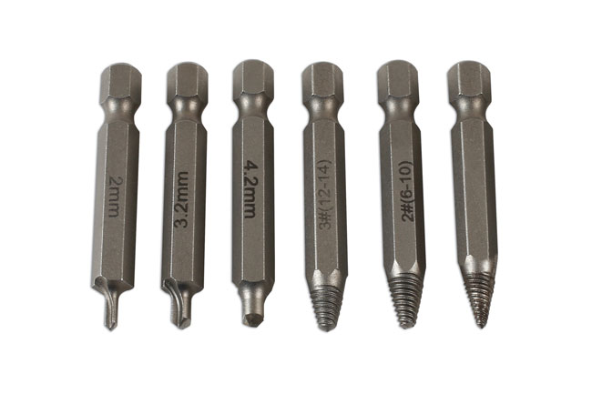 Laser Tools 7292 Screw Extractor Bit Set 6pc