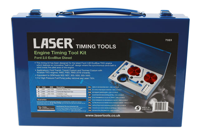 Laser Tools 7323 Engine Timing Kit - for Ford 2.0 EcoBlue Diesel