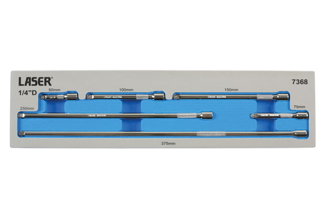 Laser Tools 7368 Extension Bar Set 1/4"D 6pc