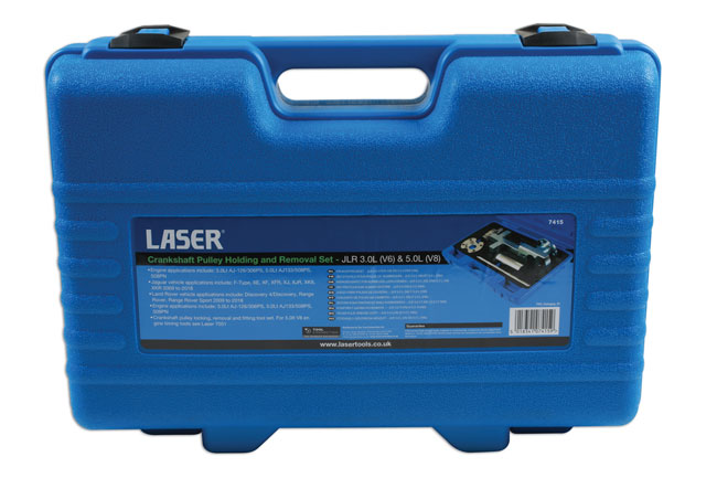 Laser Tools 7415 Crankshaft Pulley Set -  for JLR 3.0L V6 & 5.0L V8