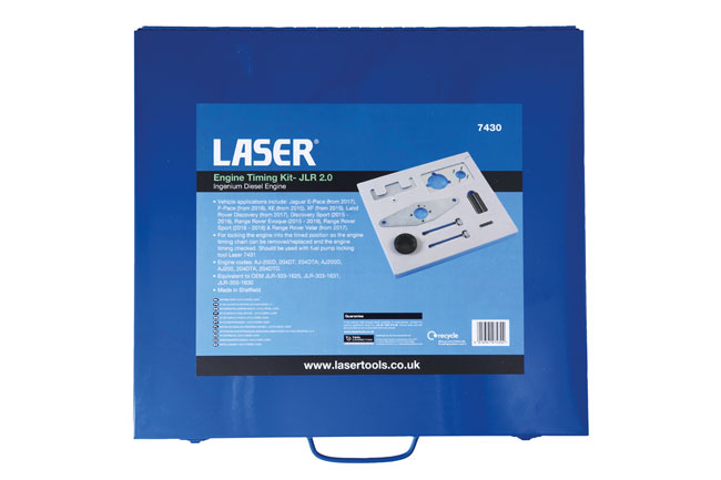 Laser Tools 7430 Timing Tool Kit - for JLR 2.0 Diesel AJ200
