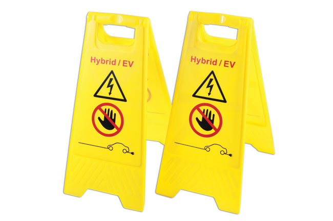Laser Tools 7521 Hybrid/EV Floor Warning Signs 2pc