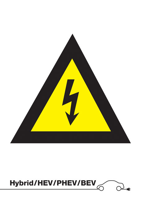 Laser Tools 7577 Danger High Voltage Sign (without text)