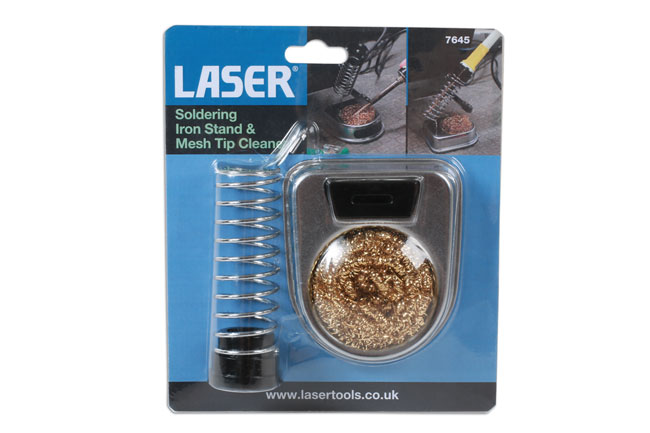 Laser Tools 7645 Soldering Iron Stand & Mesh Tip Cleaner