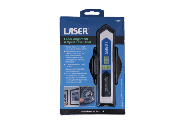 Laser Tools 7910 Laser Alignment & Spirit Level Tool