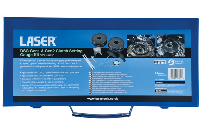 Laser Tools 7914 DSG GEN1 and GEN2 Clutch Setting Gauge Kit