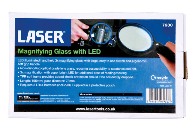 Laser Tools 7930 Magnifying Glass with LED