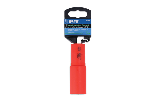 Laser Tools 7957 Deep Insulated Socket 1/2"D 19mm