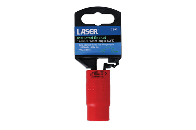 Laser Tools 7992 Insulated Socket 1/2"D 14mm