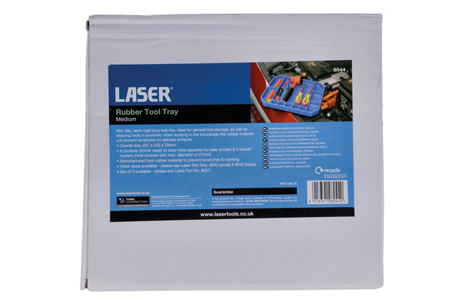 Laser Tools 8044 Rubber Tool Tray, Medium