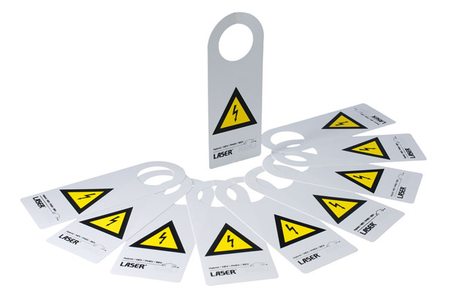Laser Tools 8049 Hybrid/EV Warning Sign 10pc