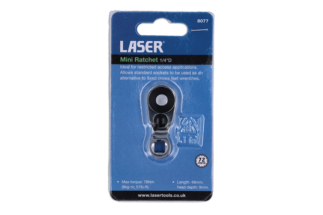Laser Tools 8077 Mini Ratchet 1/4"D