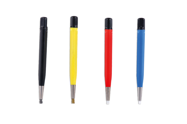 Laser Tools 8141 Abrasive Pen Brush Set 4pc