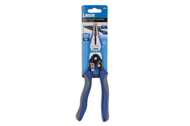 Laser Tools 8326 High Leverage Long Nose Pliers 230mm