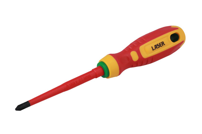 Laser Tools 8448 Phillips Insulated Screwdriver Ph2 x 100mm